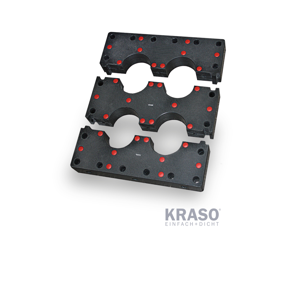 KRASO Kunststoffflanschplatte Typ KFP - Mehrfach - 