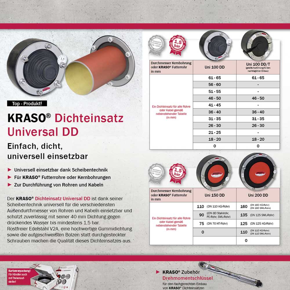 Produkt-INFO "Dichteinsatz Universal DD"