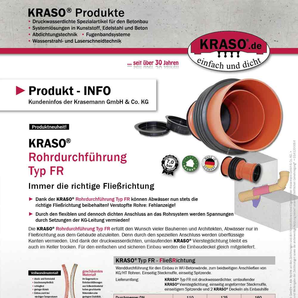 Produkt-INFO "Wanddurchführung Typ FR"