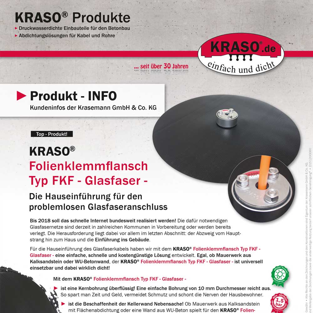 Produkt-INFO "Folienklemmflansch Typ FKF - Glasfaser -"