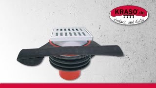 Montagevideo KRASO Bodenablauf mit Folienflansch