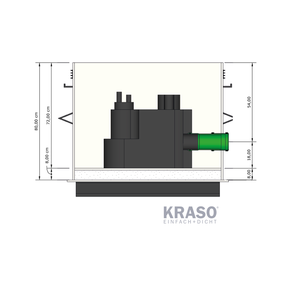 KRASO Pumpensumpf Typ Q - Fäkalien -