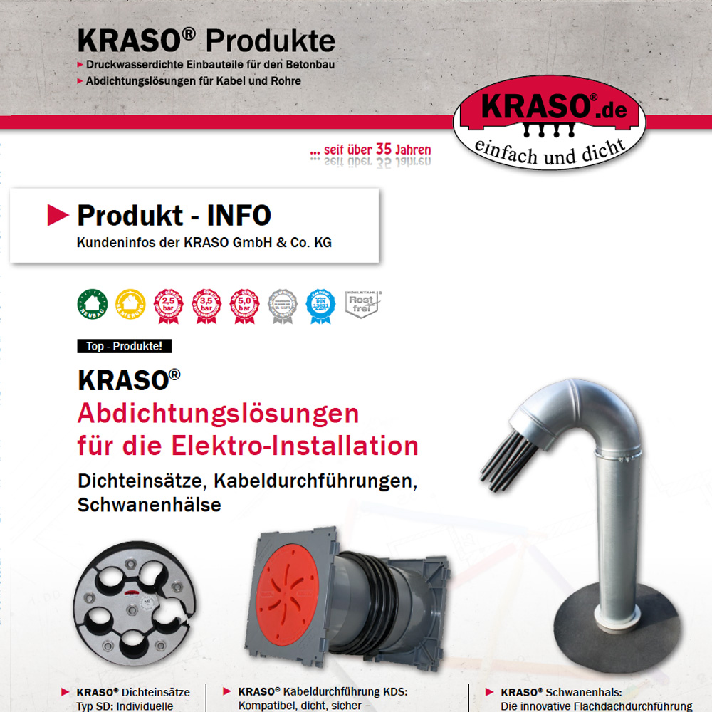 Produkt-INFO "Abdichtungslösungen für die Elektro-Installation"