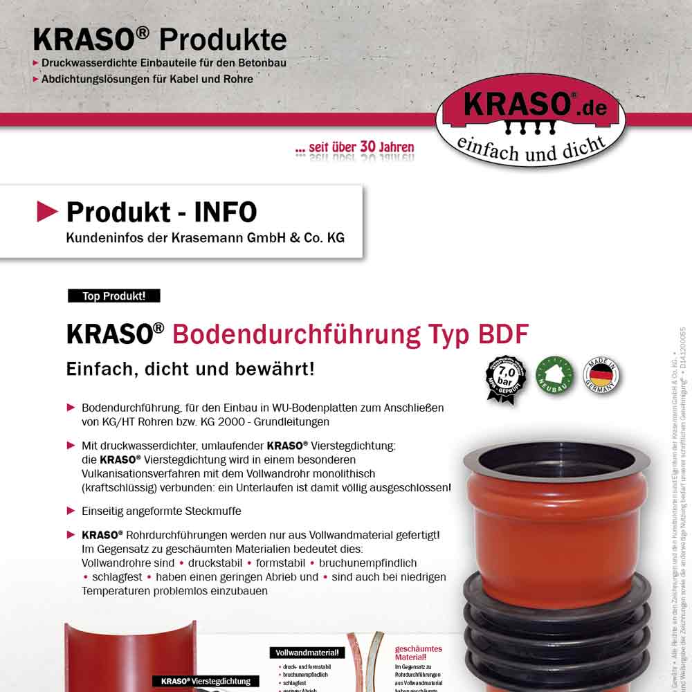 Produkt-INFO "Bodendurchführung Typ BDF"