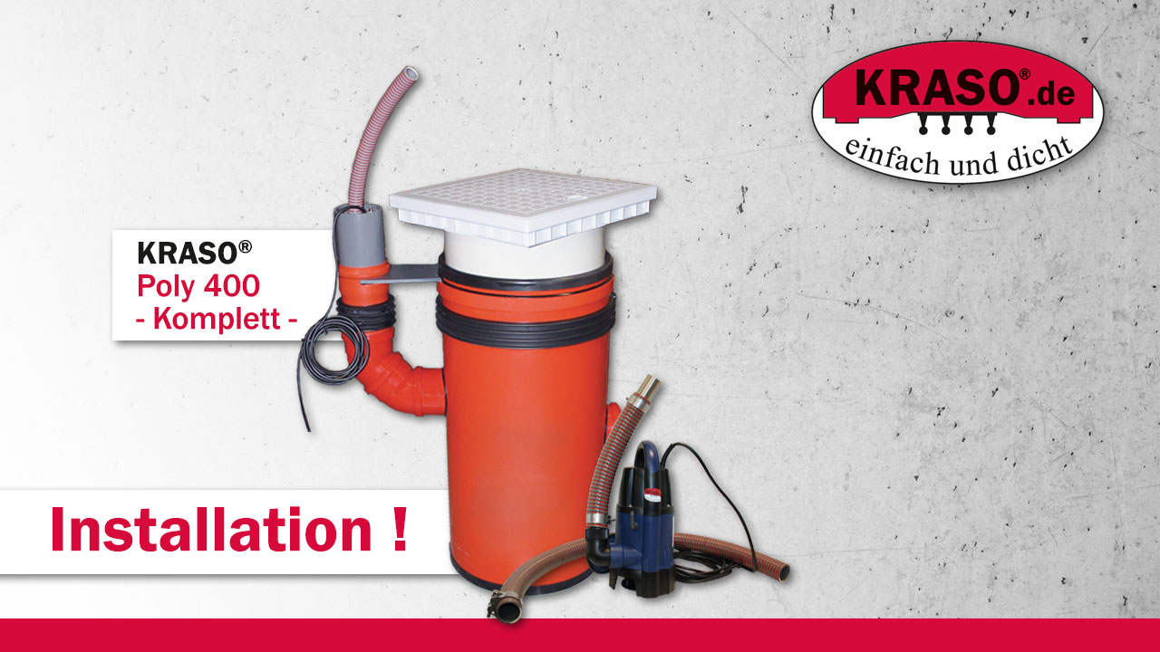 Montagevideo KRASO Pumpensumpf Poly 400 - Komplett -