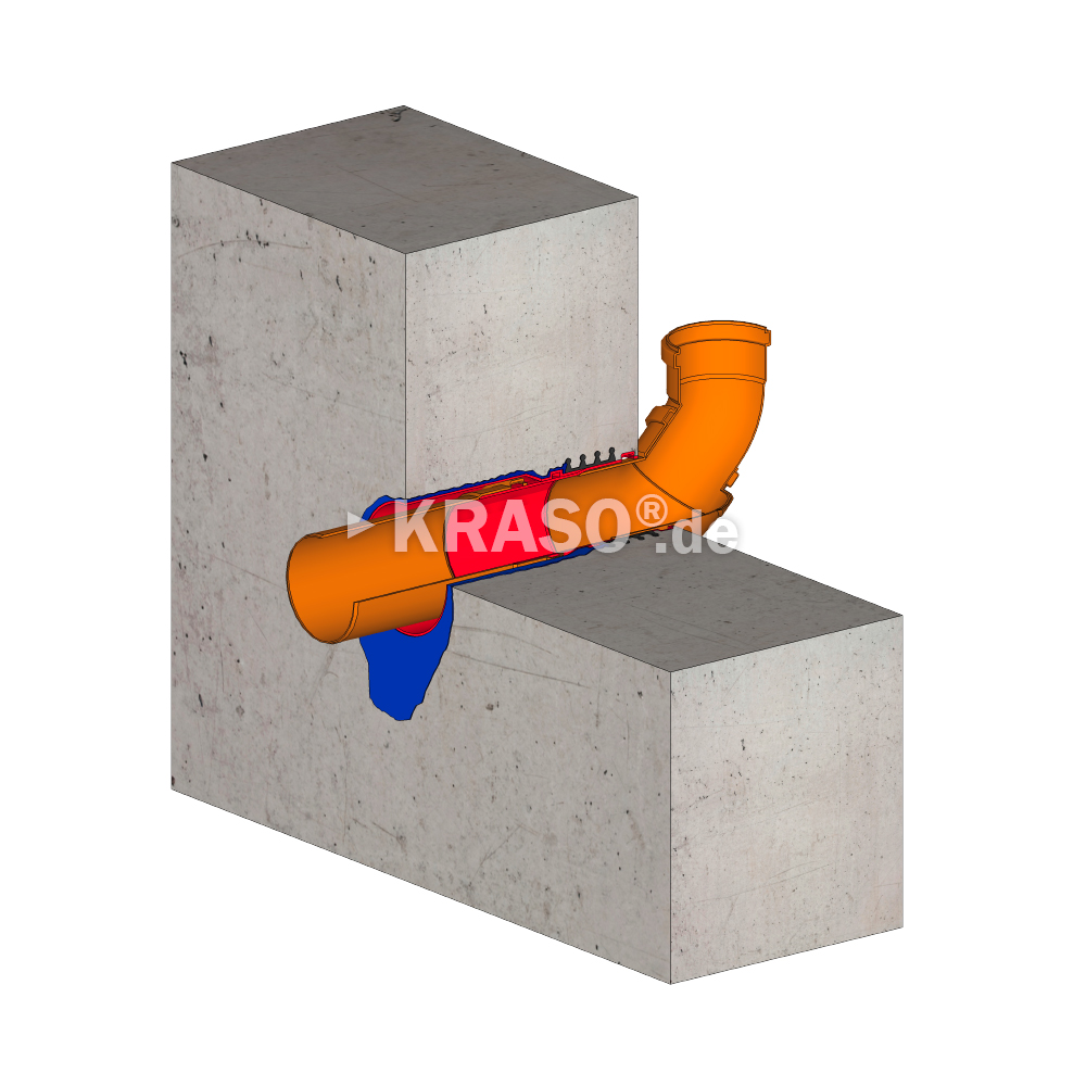 KRASO Wall Penetration Type FR - flow direction