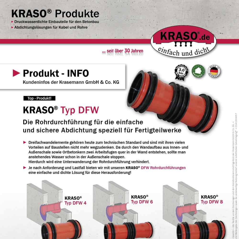 Produkt-INFO "Wanddurchführung Typ DFW"
