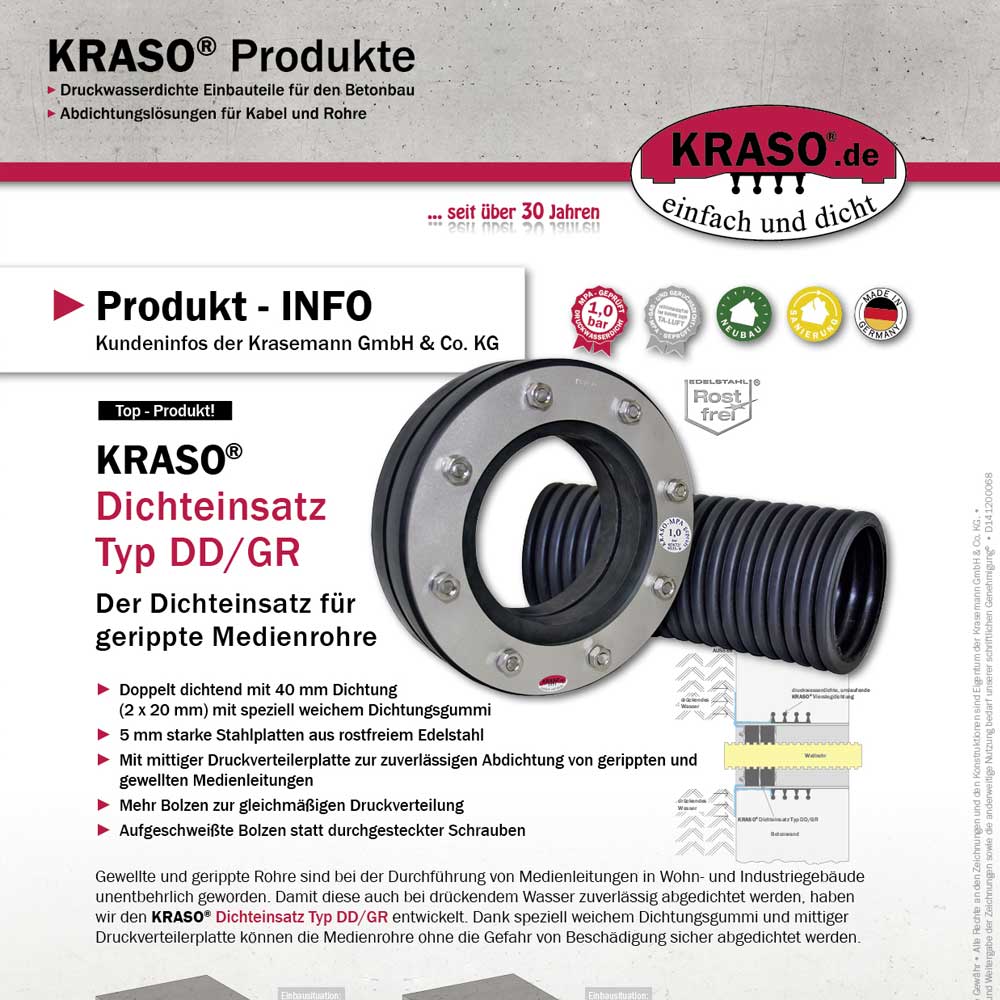 Produkt-INFO "Dichteinsatz Typ DD/GR"