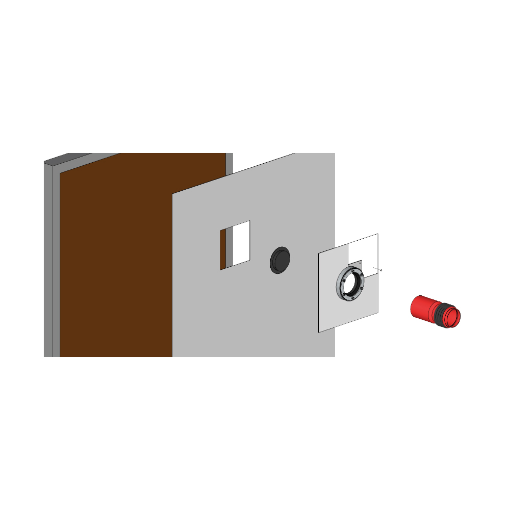 KRASO Wall Penetration Type FBV-FR - flow direction